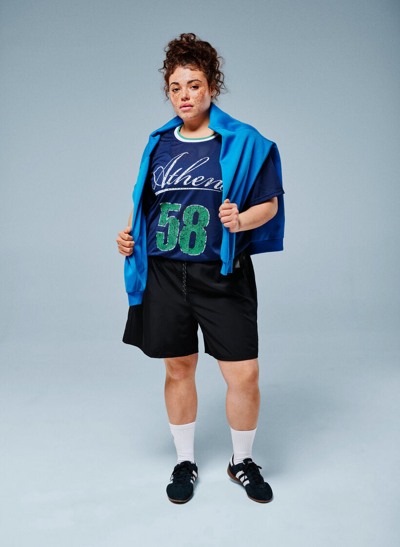 Trainingsshorts mit Innenhose und Handytasche, Schwarz, Image image number 0