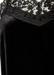Samtkleid mit Spitze und Seitenschlitz, Schwarz, Packshot image number 2