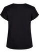 T-Shirt aus Bio-Baumwolle mit Golddruck, Black W. Free, Packshot image number 1