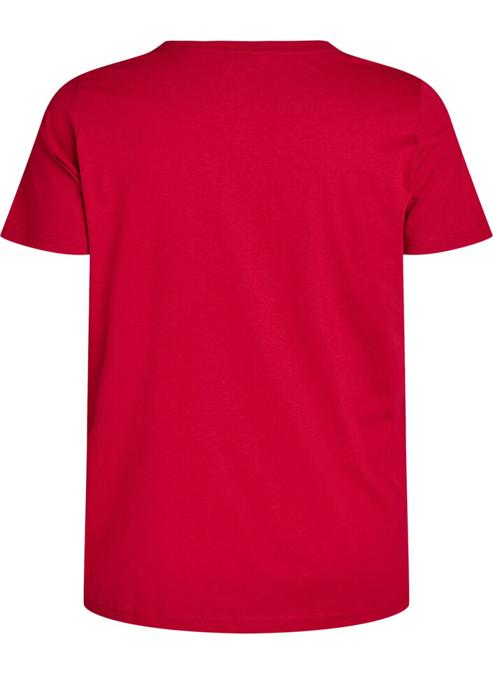 Weihnachts-T-Shirt aus Bio-Baumwolle, Rot, Packshot image number 1