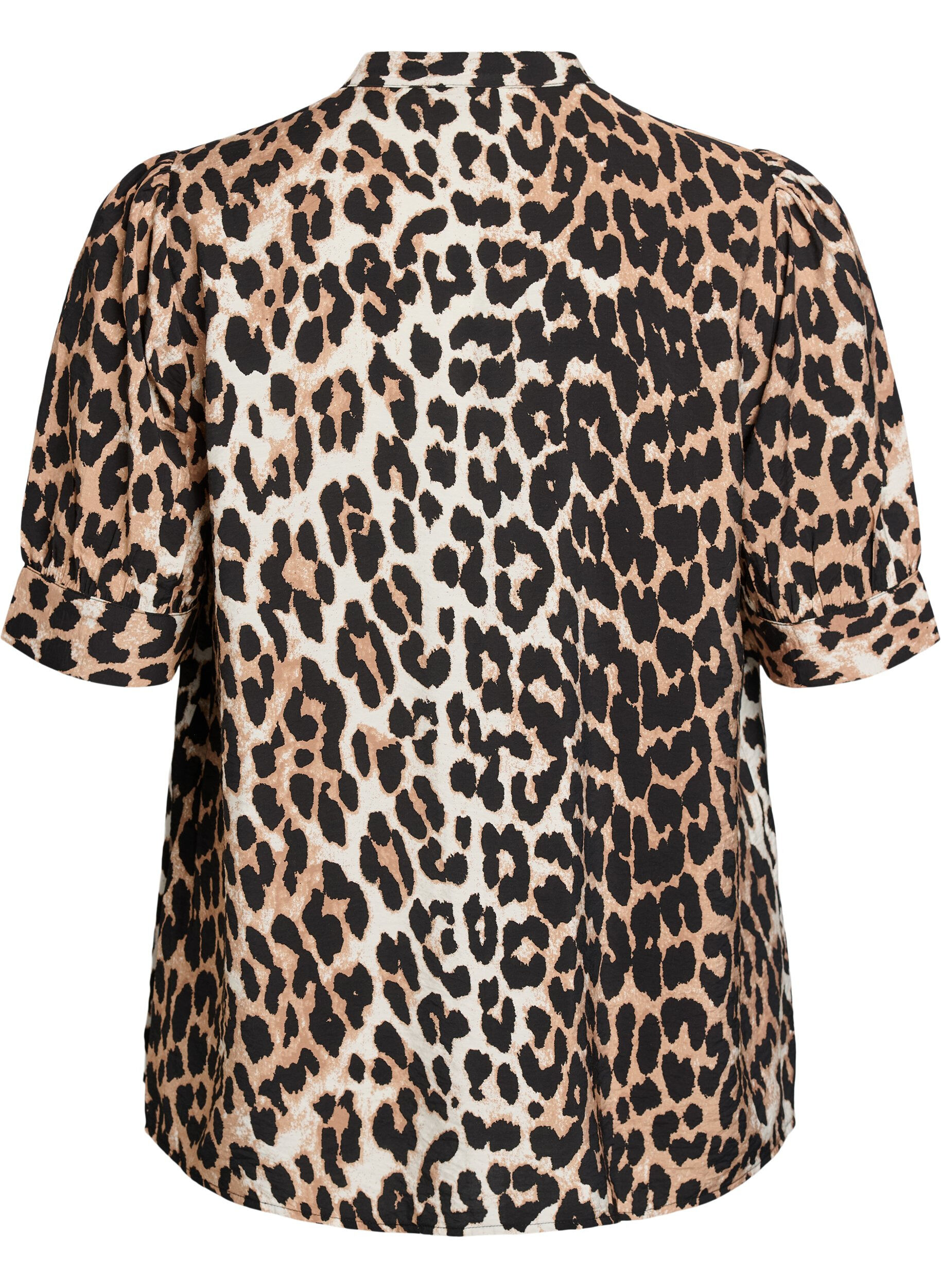 Zizzi Gemusterte Hemdbluse mit 1/2-&Auml;rmeln, 9990, Packshot image number 1