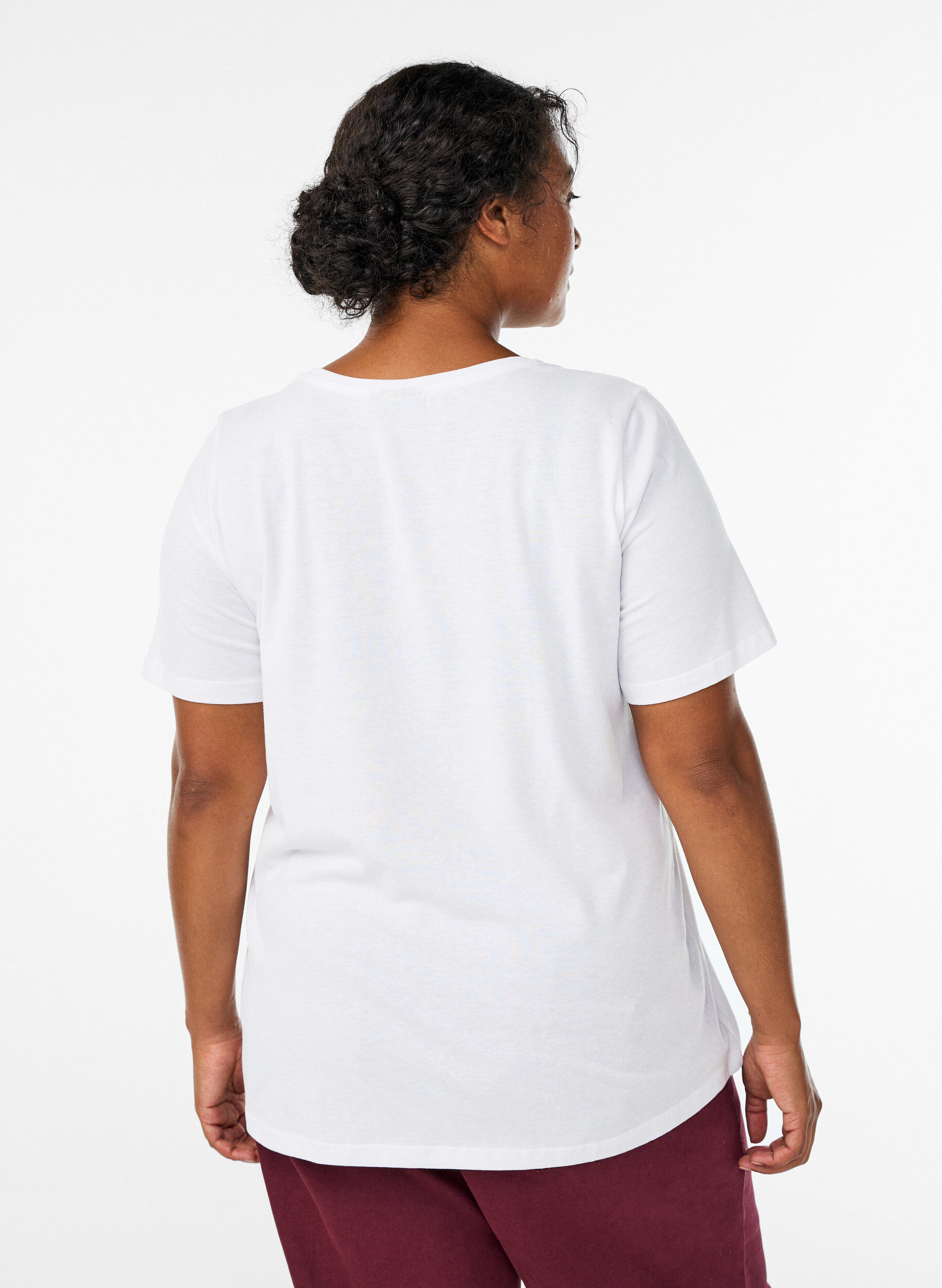 ZizziT-Shirt mit Print, Wei&szlig;, Model image number 2
