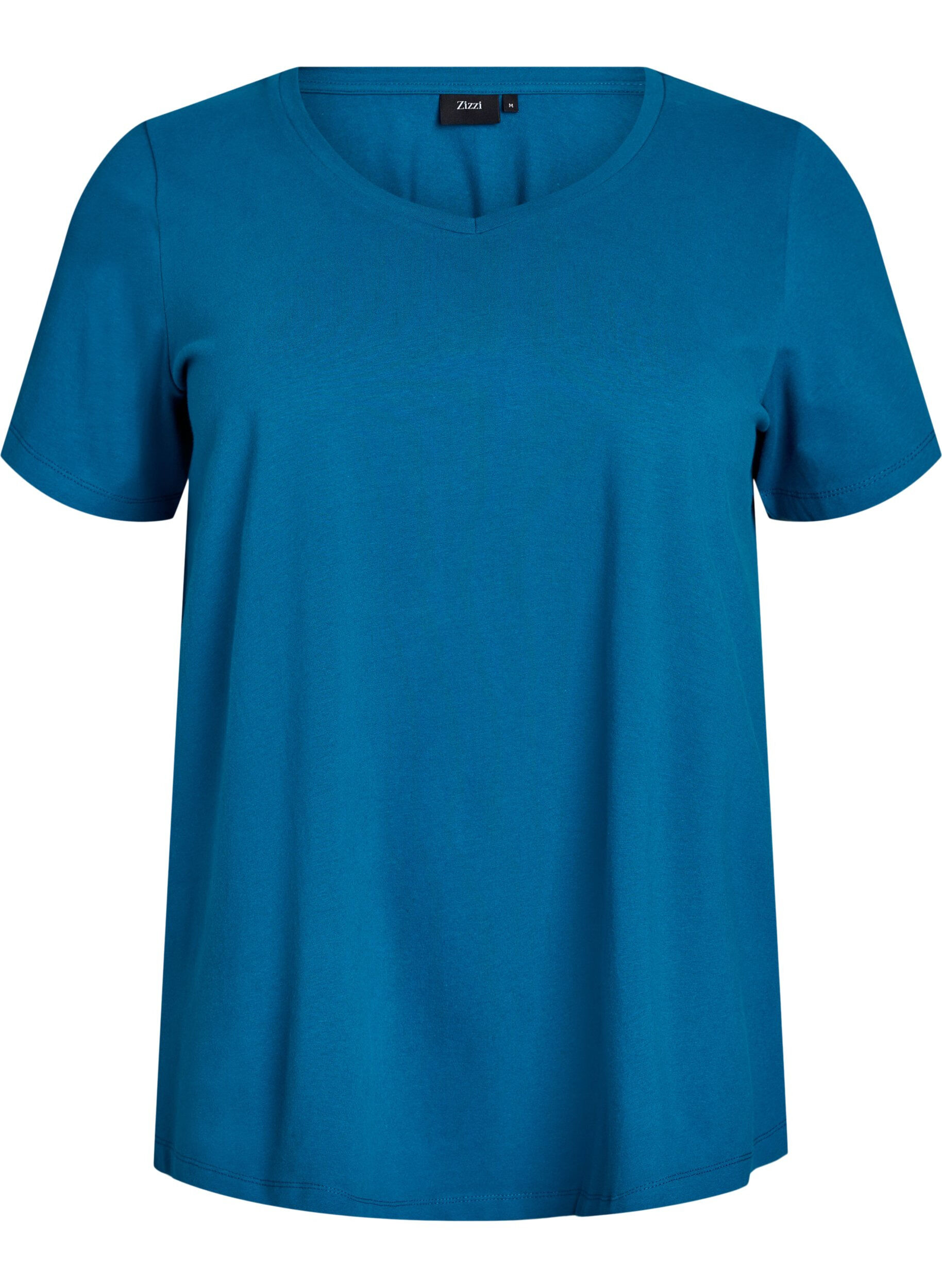 T-shirt basique en coton de couleur unie