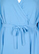 Kurzes Wickelkleid mit Bindeg&uuml;rtel, Blau, Packshot image number 2