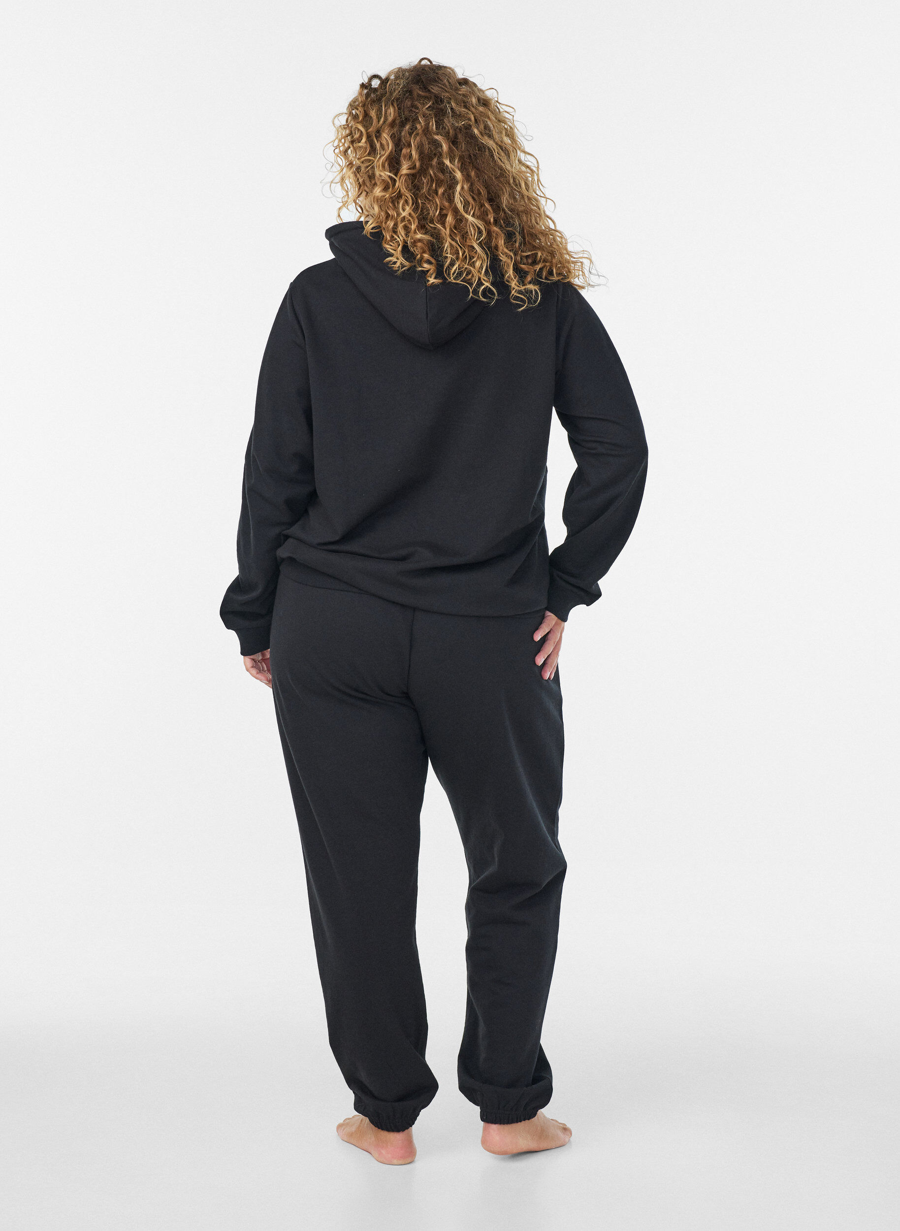 ZizziSweat &agrave; capuche avec imprim&eacute;, Noir, Model image number 2
