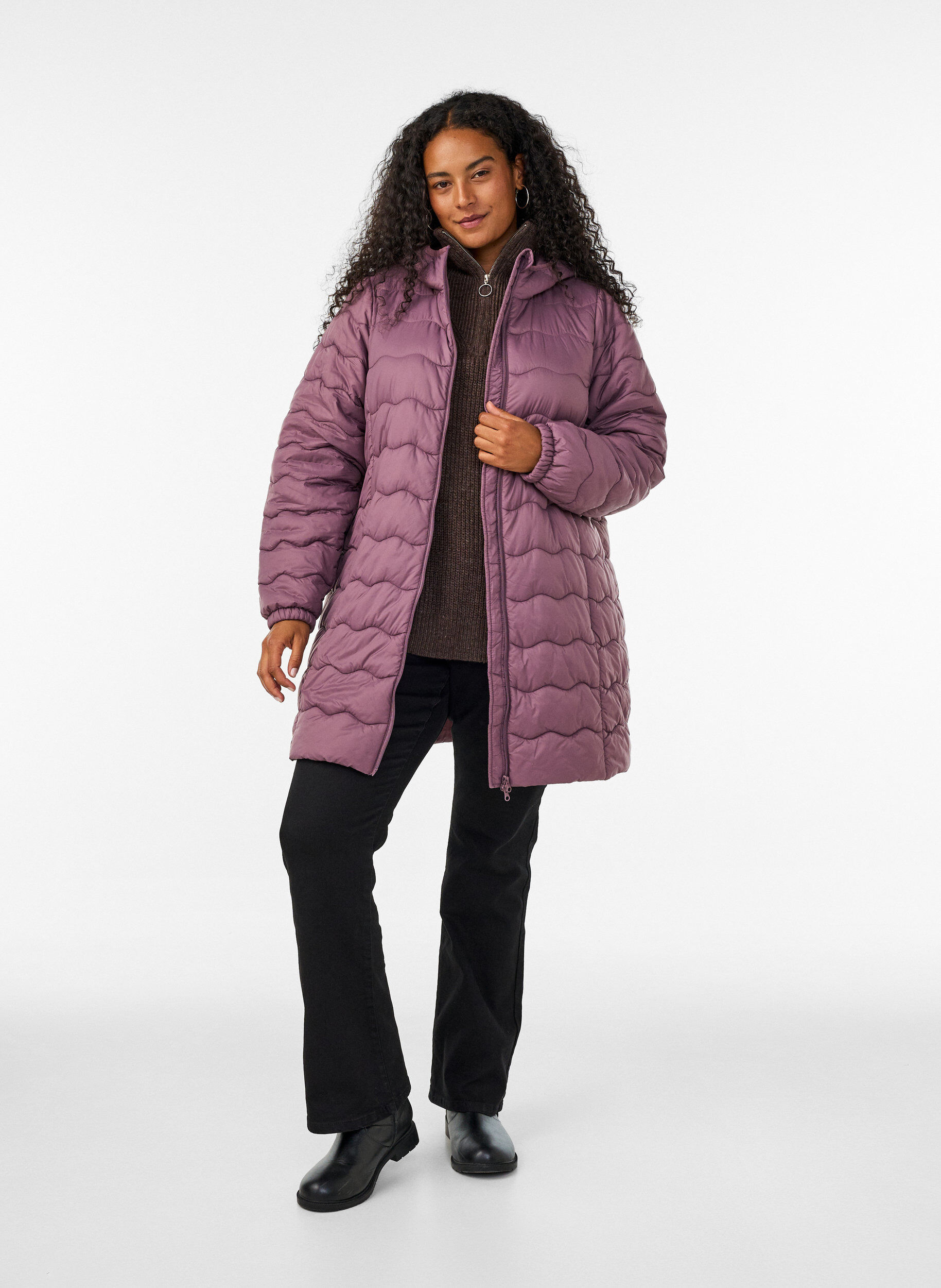 ZizziVeste matelass&eacute;e, Rose, Model image number 1