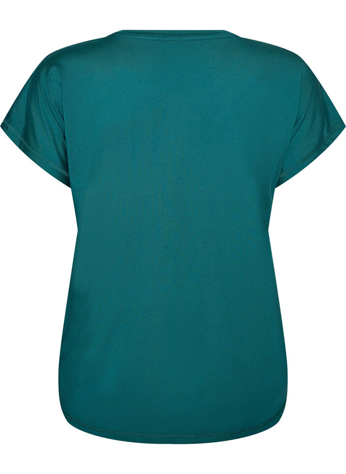 Einfarbiges Trainings-T-Shirt, Gr&uuml;n, Packshot image number 1