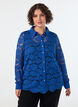 Chemise en dentelle avec boutons nacr&eacute;s, Bleu, Model image number 0