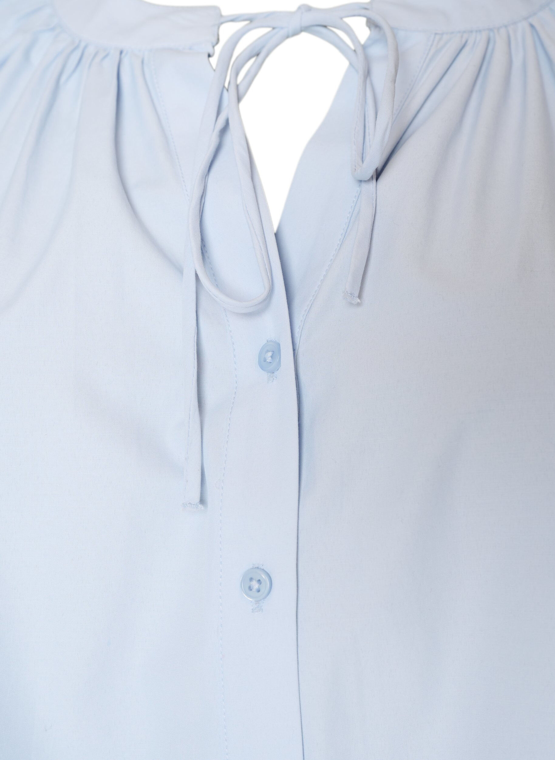 ZizziHemdbluse mit Knopfleiste und Bindeg&uuml;rtel, Blau, Packshot image number 2