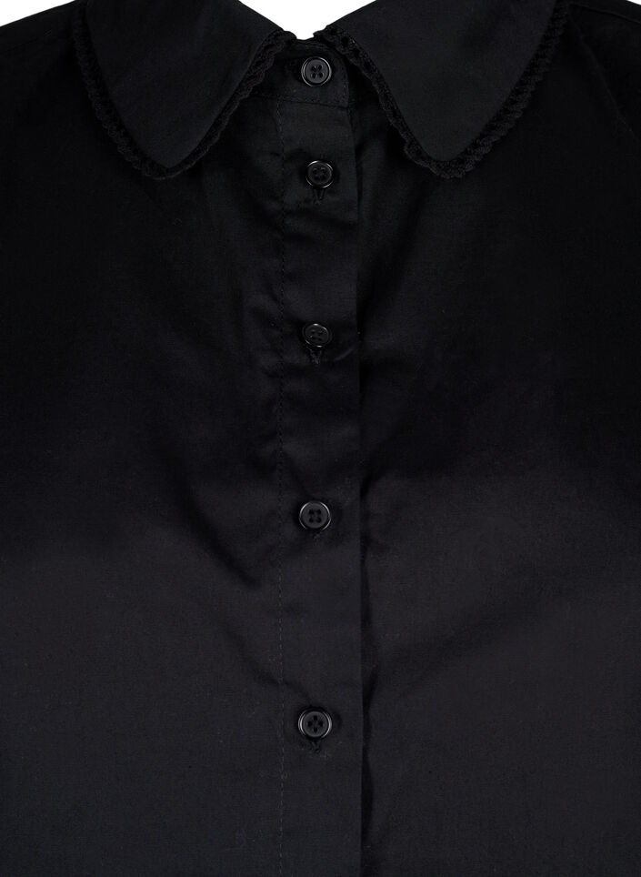 Col avec ruban en dentelle, Black, Packshot image number 2