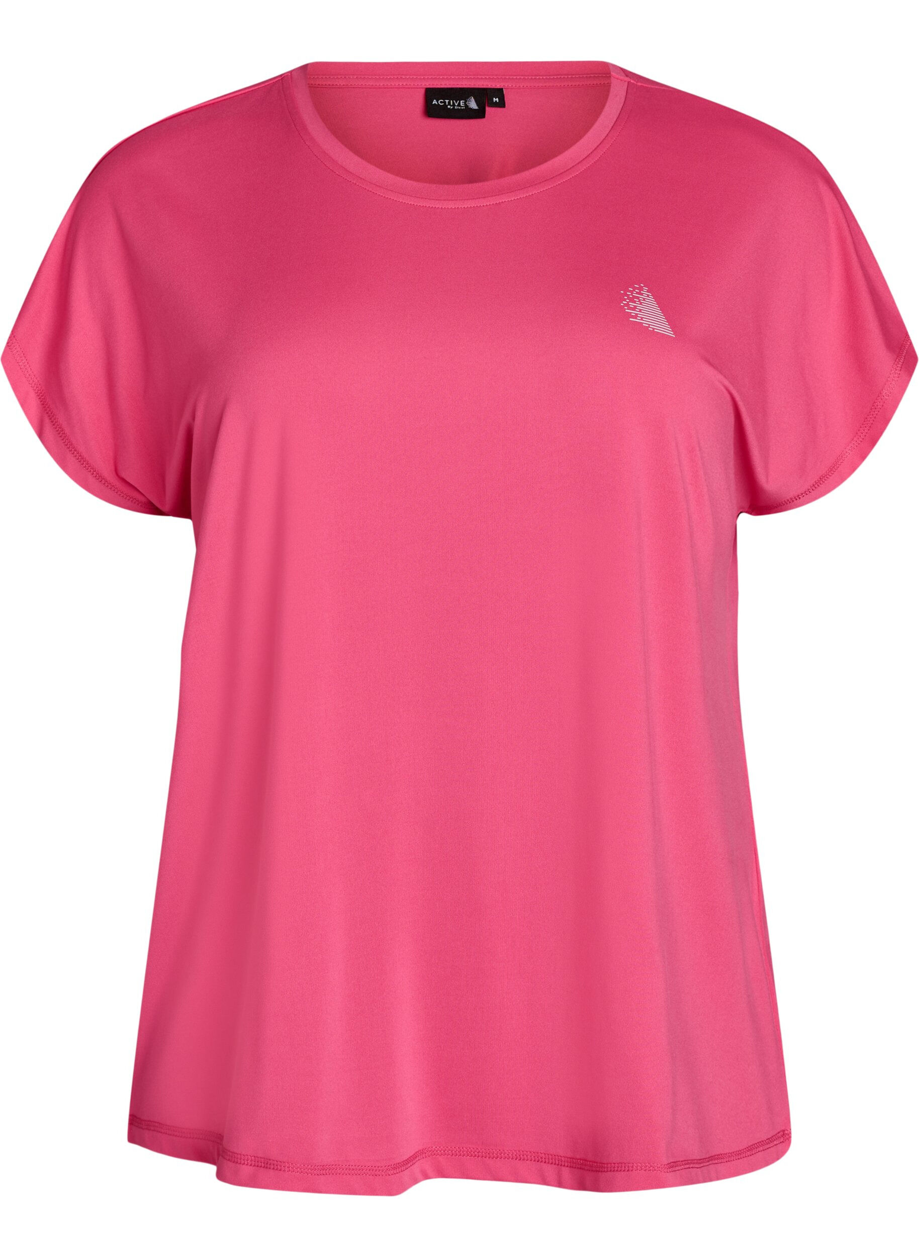 Zizzi T-shirt de sport couleur unie, Rose, Packshot image number 0