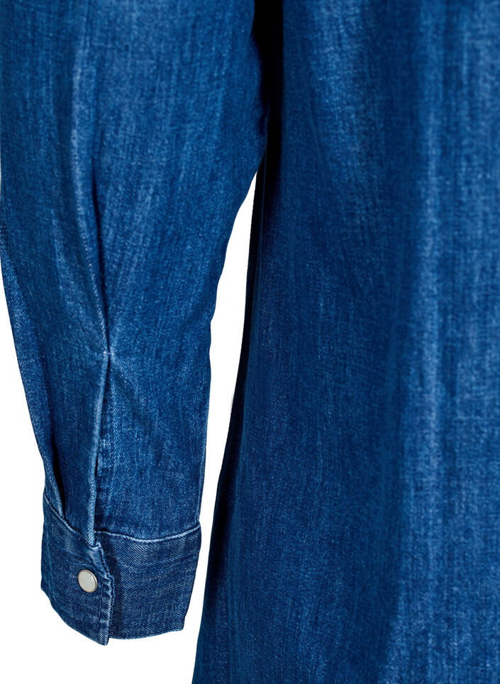 Jeanskleid mit Knöpfen, Blau, Packshot image number 3