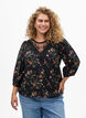 Bluse aus Spitze mit 3/4-&Auml;rmeln, Schwarz, Model image number 0