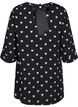 Tunika mit Schleifen und 3/4-Ärmeln, Schwarz, Packshot image number 1