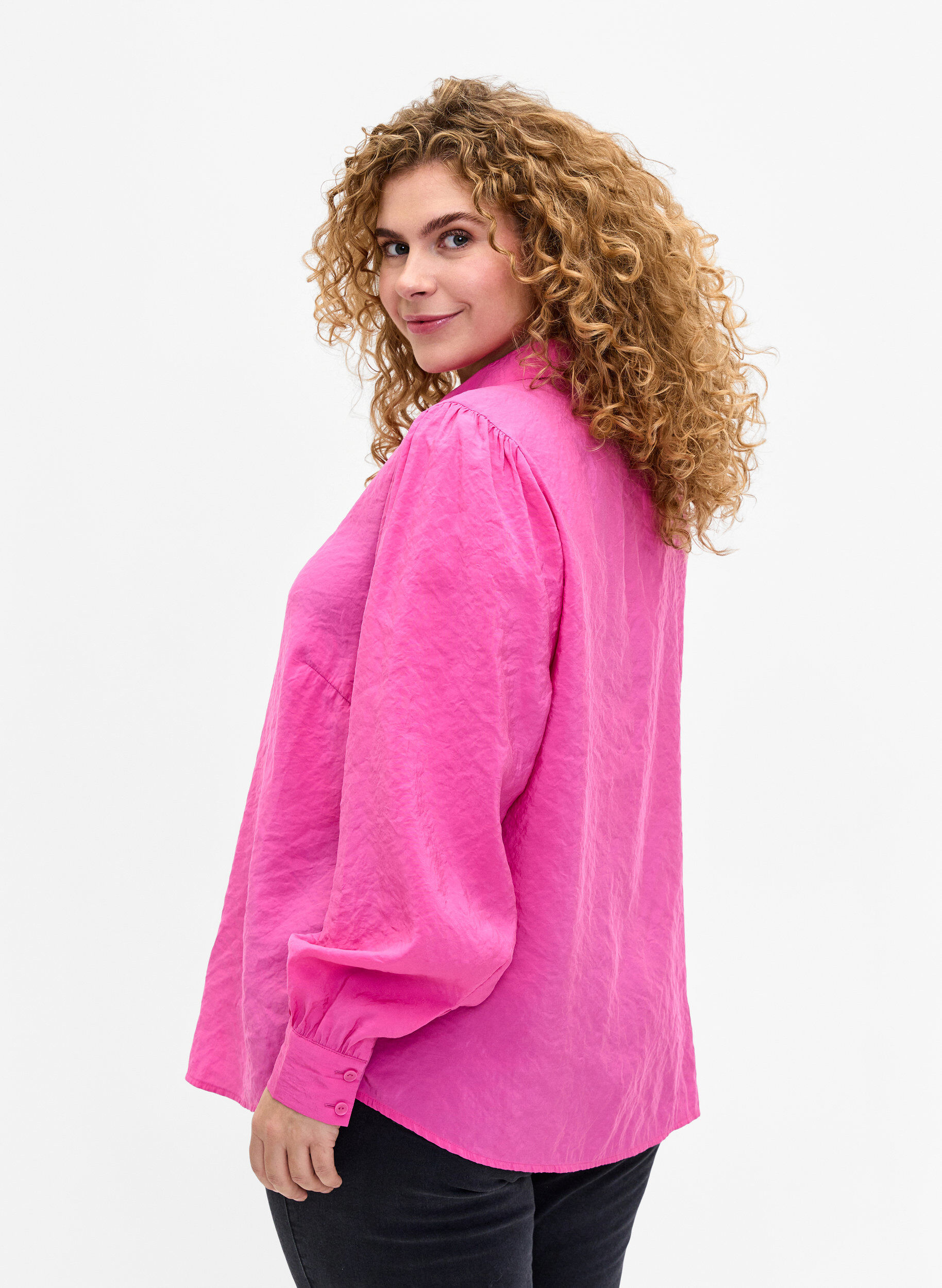Zizzi Bluse aus TENCEL&trade; Modal, Phlox Pink, Model image number 1