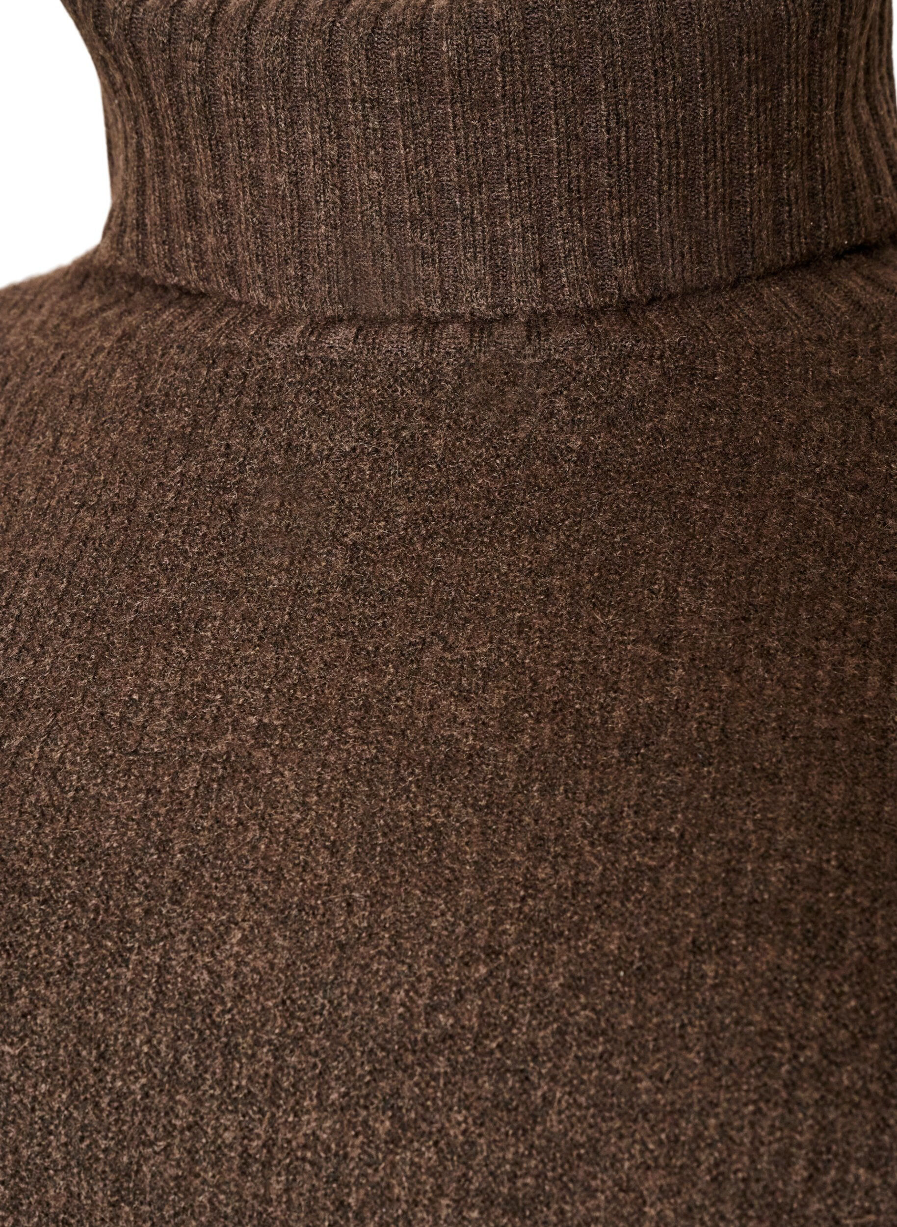 ZizziPull en maille l&acirc;che avec col roul&eacute;, Marron, Packshot image number 2