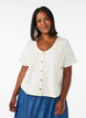 Strukturierte Bluse aus Baumwolle mit Knopfleiste, Vanille, Model image number 0