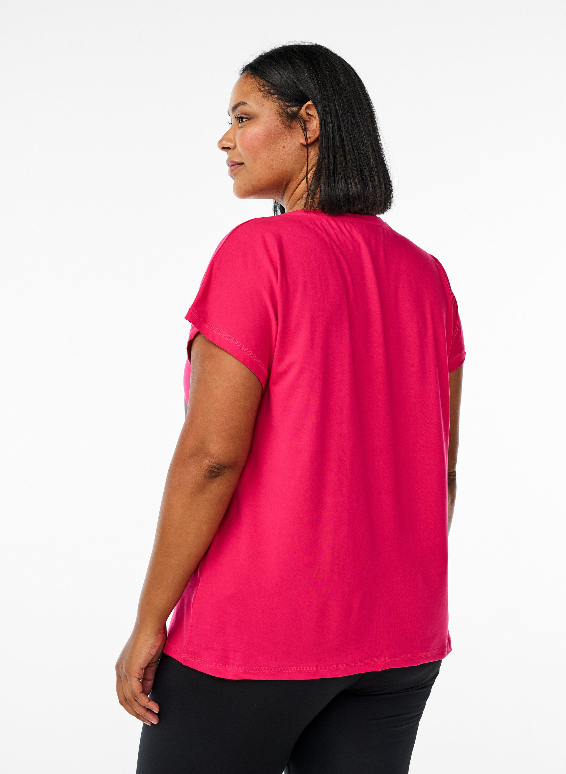 Zizzi T-shirt basique, Rose, Model image number 2