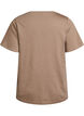 T-shirt basique &agrave; manches courtes avec col en V, Marron, Packshot image number 1