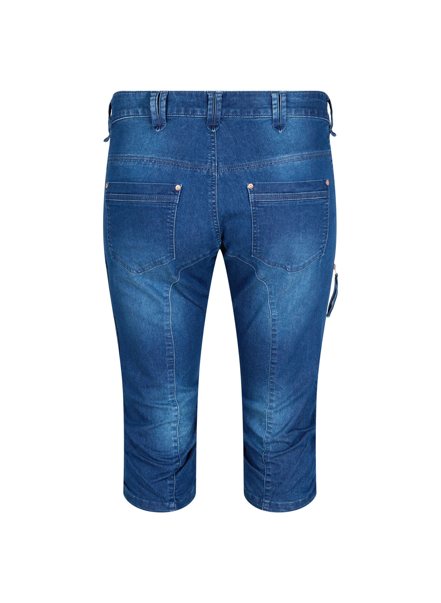 ZizziPantacourt jean slim avec poches, Bleu, Packshot image number 1