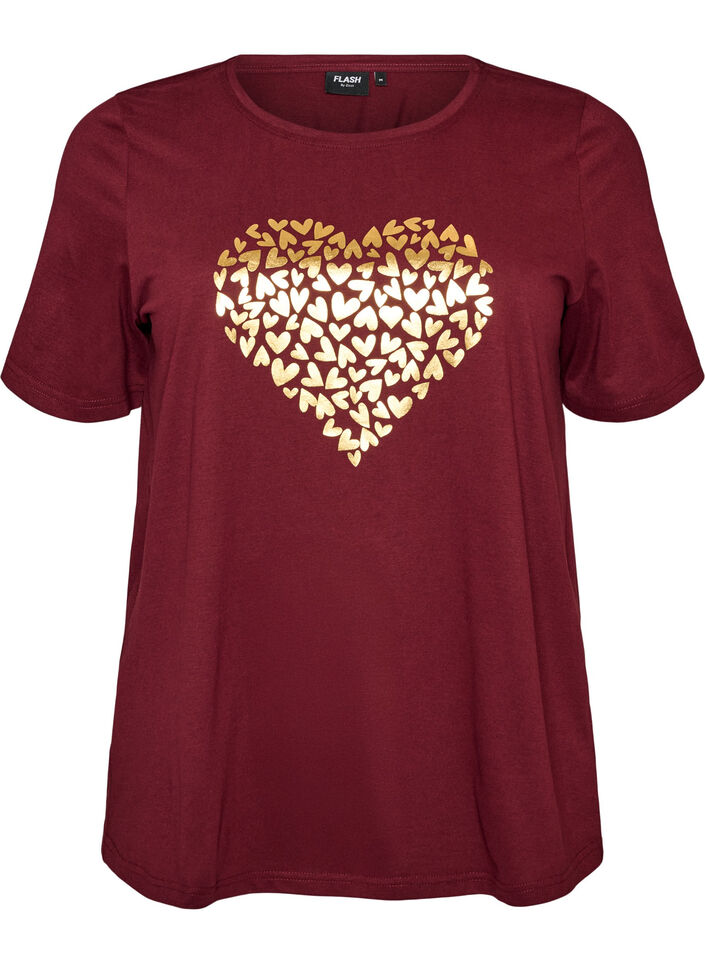 T-Shirt mit Print, Rot, Packshot image number 0