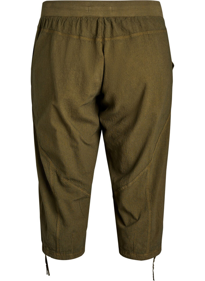 Capri-Hose aus Baumwolle, Gr&uuml;n, Packshot image number 1