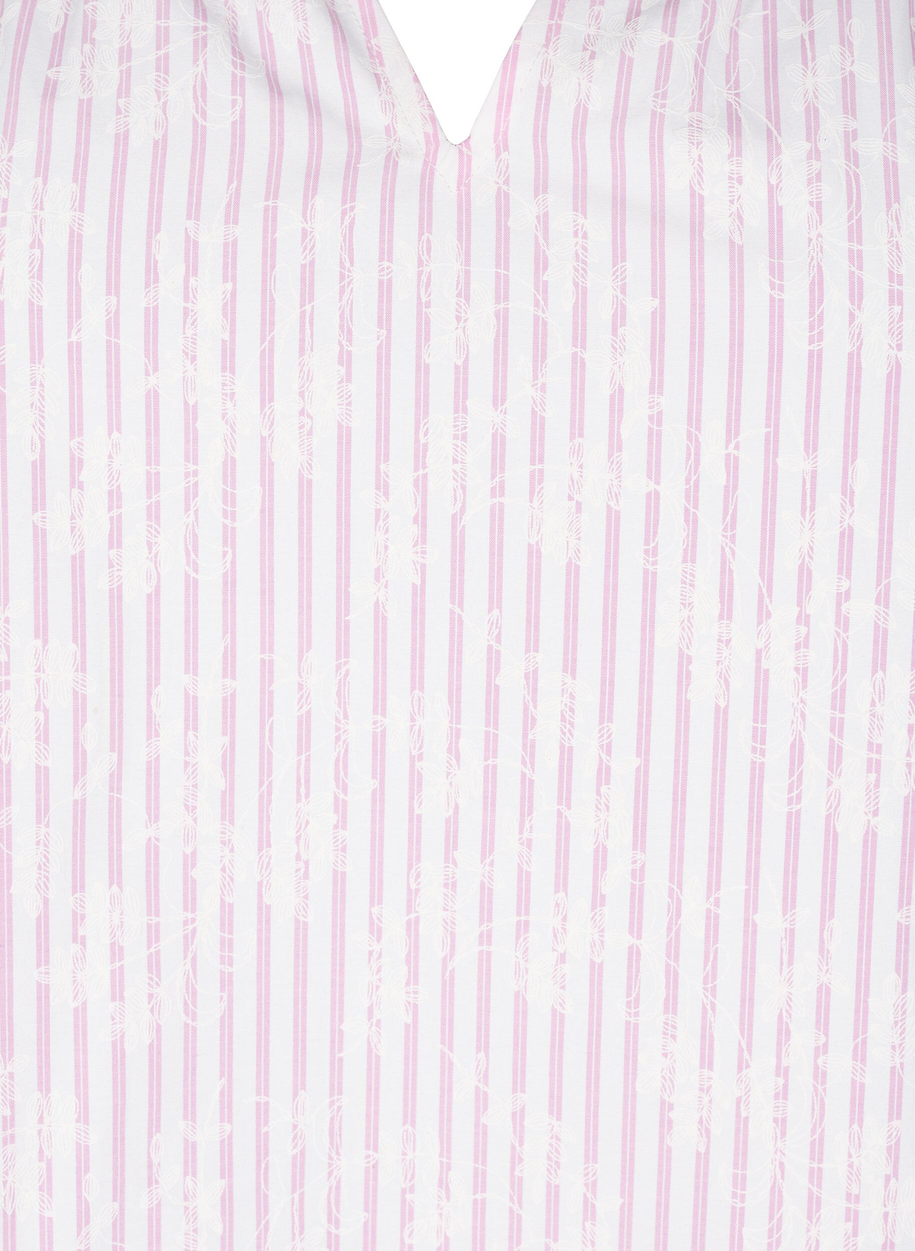 Zizzi &Auml;rmellose Bluse mit Streifen und Blumendruck, Pink, Packshot image number 2