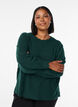 Strickbluse mit Wellenkante, Gr&uuml;n, Model image number 0