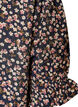 Blouse &agrave; imprim&eacute; floral en viscose avec manches courtes et d&eacute;tails smock&eacute;s, Bleu, Packshot image number 3