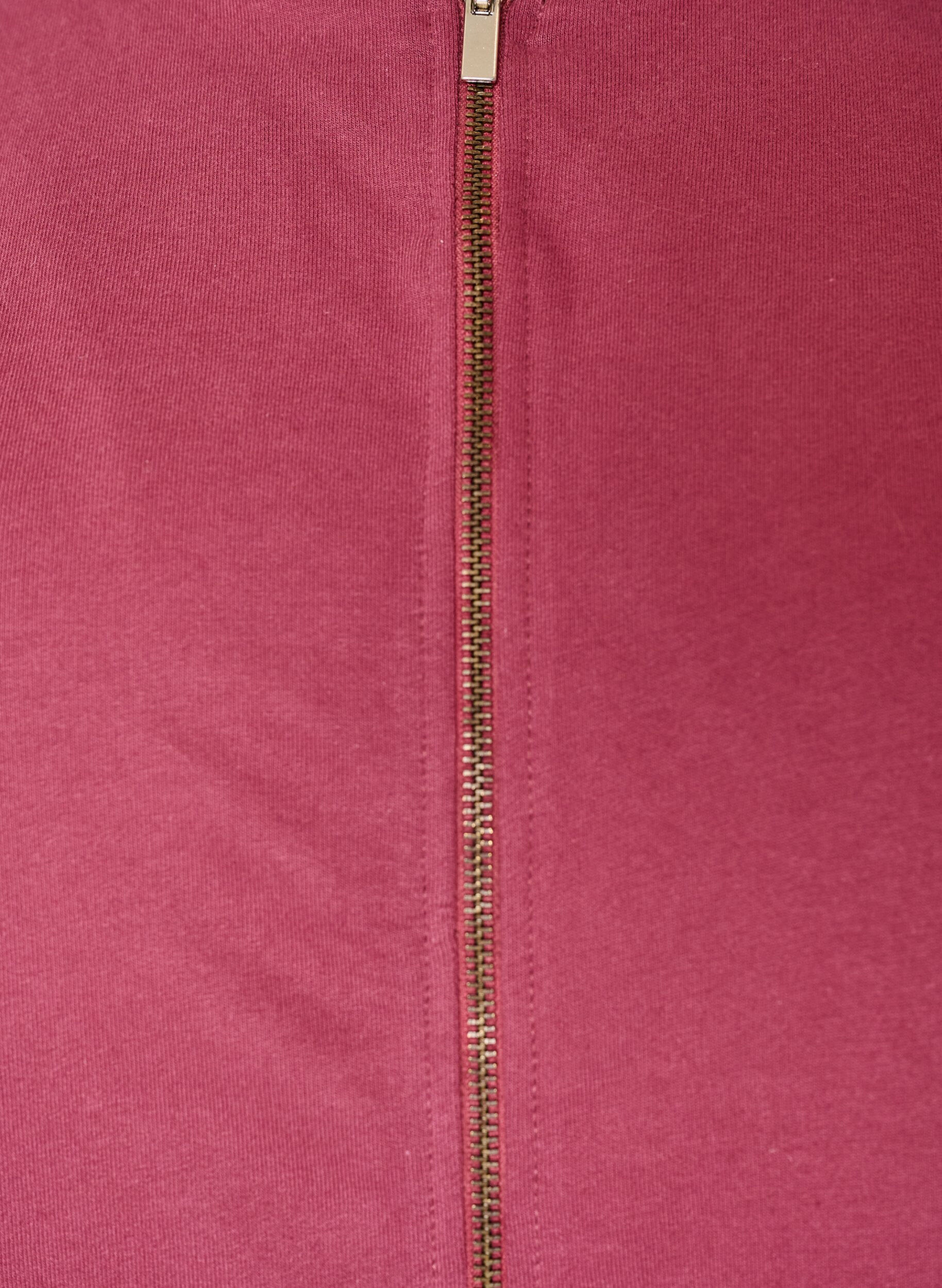 ZizziHoodie mit Rei&szlig;verschluss und R&uuml;ckendruck, Rot, Packshot image number 2