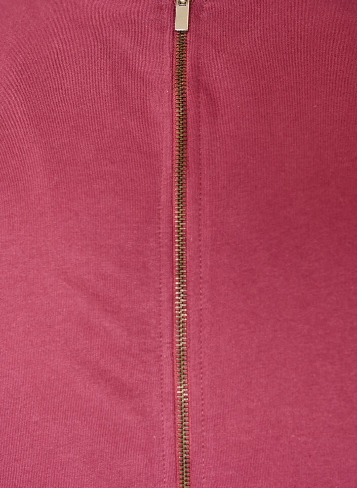 Hoodie mit Rei&szlig;verschluss und R&uuml;ckendruck, Rot, Packshot image number 2