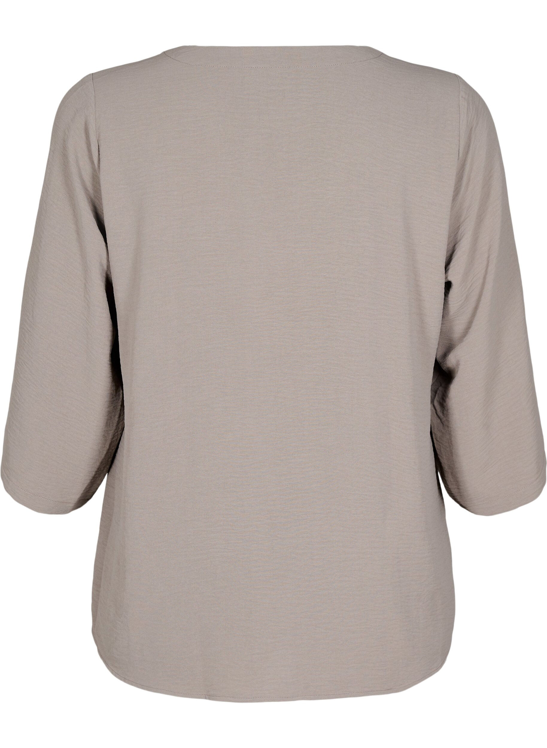ZizziBluse mit 3/4-&Auml;rmeln, Beige, Packshot image number 1
