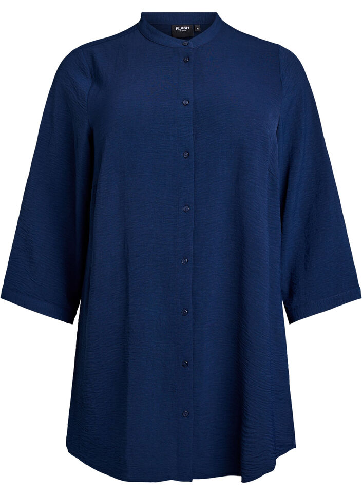 Tunique avec manches 3/4, Bleu, Packshot image number 0