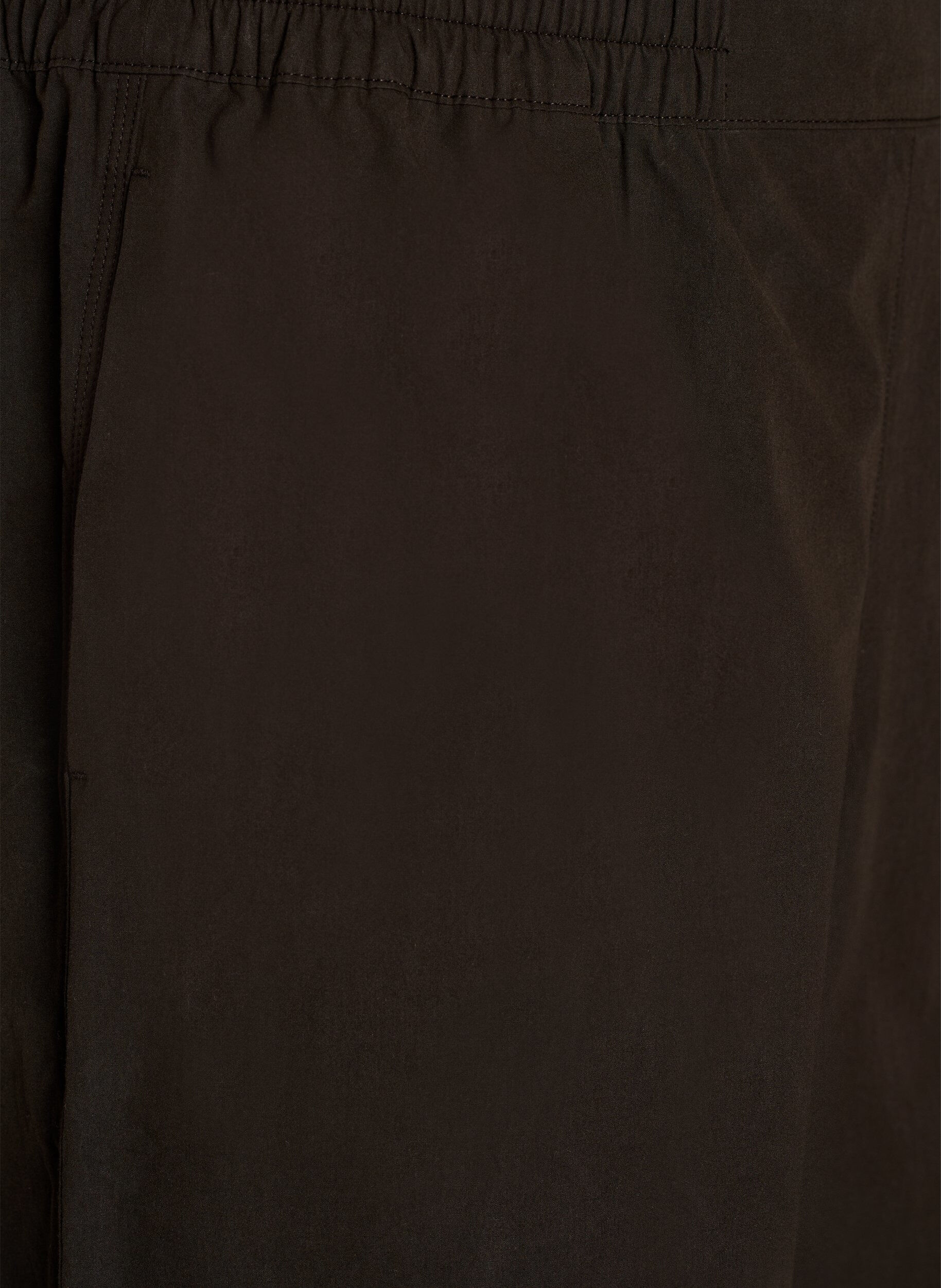 Zizzi Pantalon ballon taille haute en coton, Marron, Packshot image number 2