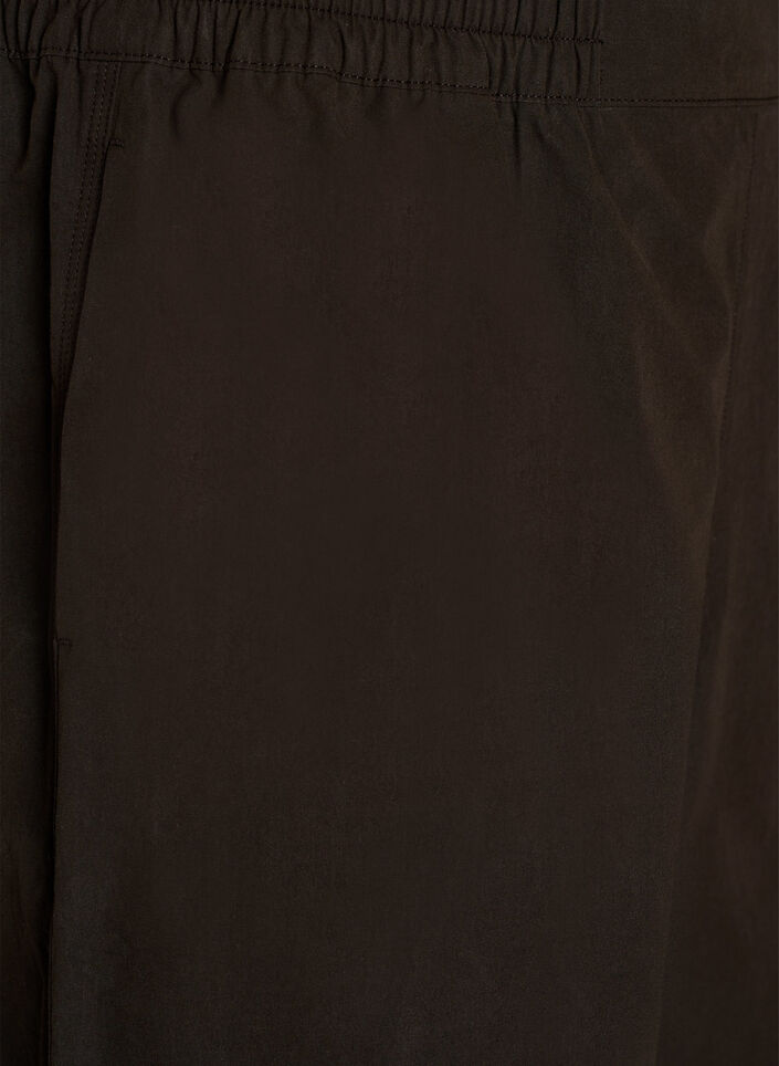 Pantalon ballon taille haute en coton, Marron, Packshot image number 2