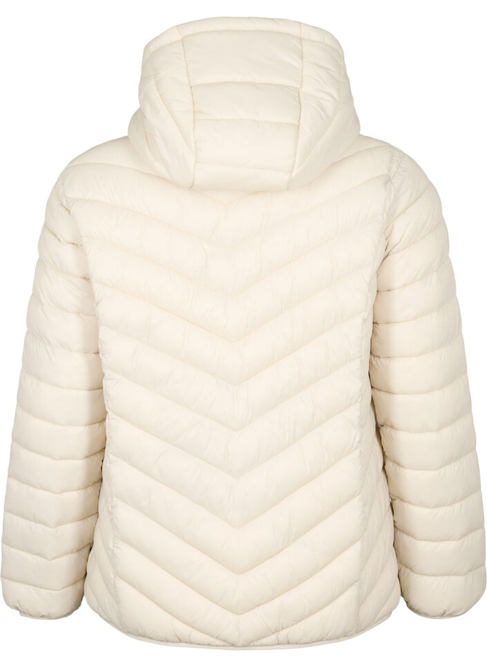 Doudoune l&eacute;g&egrave;re matelass&eacute;e &agrave; capuche, Beige, Packshot