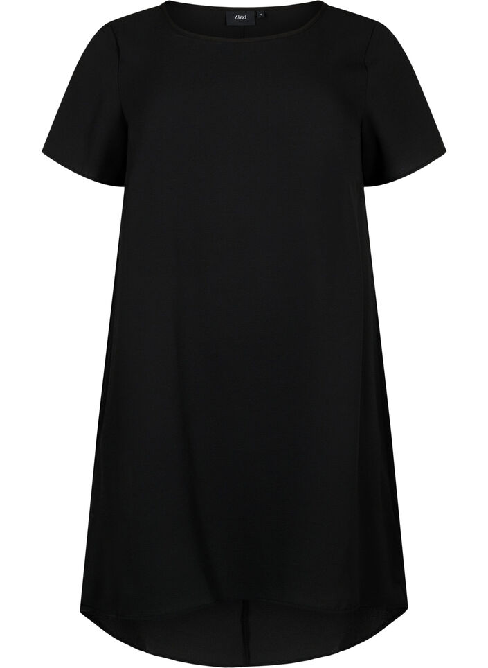 Kleid mit kurzen &Auml;rmeln, Schwarz, Packshot image number 0