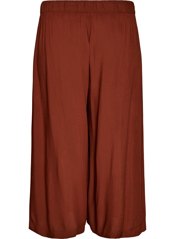 Culottes aus Viskose mit hoher Taille und weiten Beinen, Rot, Packshot image number 1
