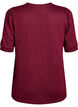Bluse mit Knopfdetail und kurzen Puff&auml;rmeln, Dunkles Bordeaux, Packshot image number 1