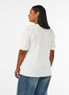 Bluse mit Knopfdetail und kurzen Puff&auml;rmeln, Beige, Model image number 2
