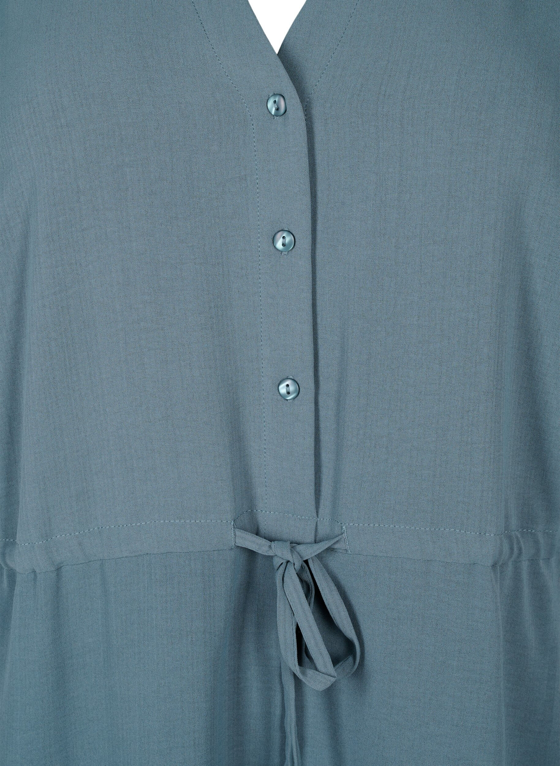 Zizzi Robe &agrave; manches courtes avec ceinture &agrave; nouer, Balsam Green, Packshot image number 2