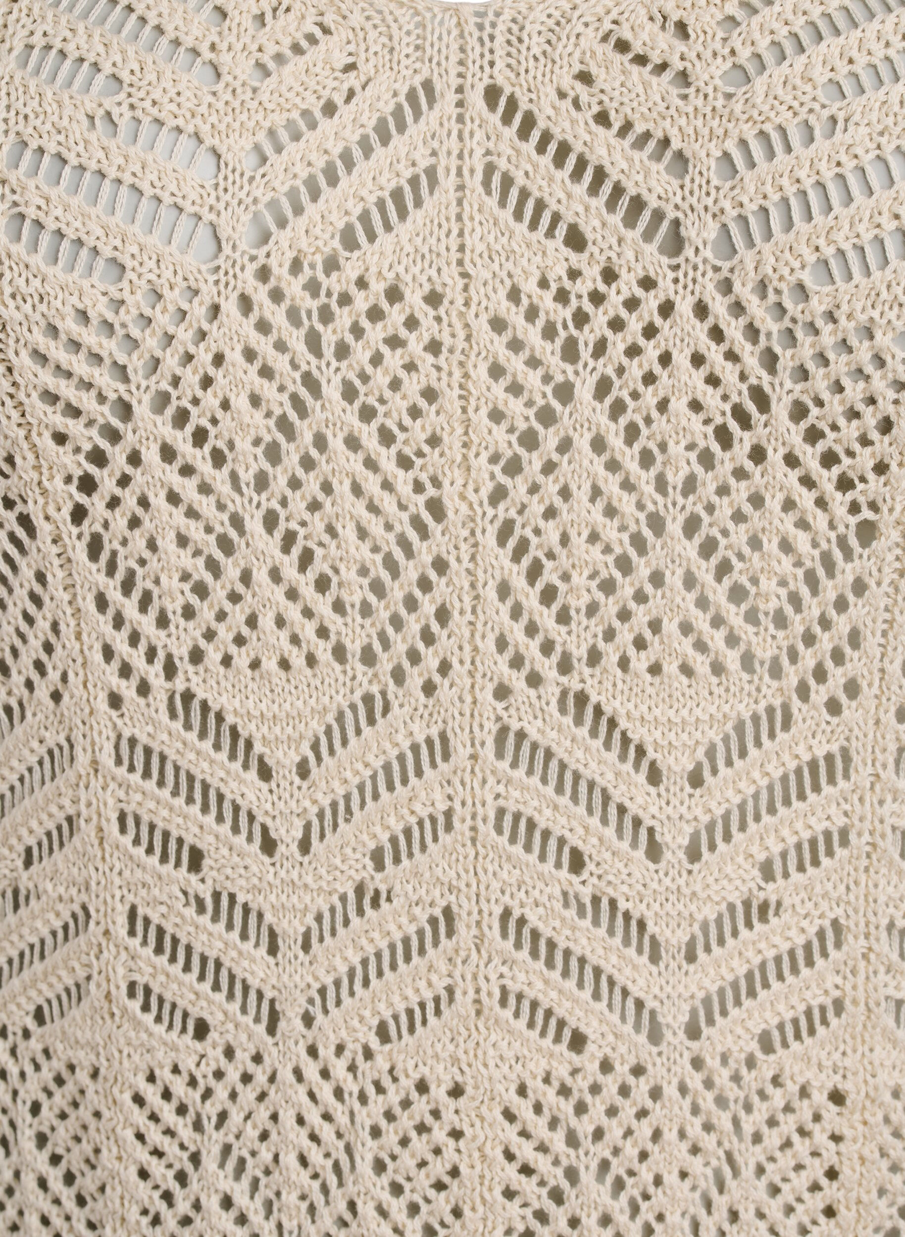 Zizzi Haut sans manches en tricot avec col en V, Beige, Packshot image number 2