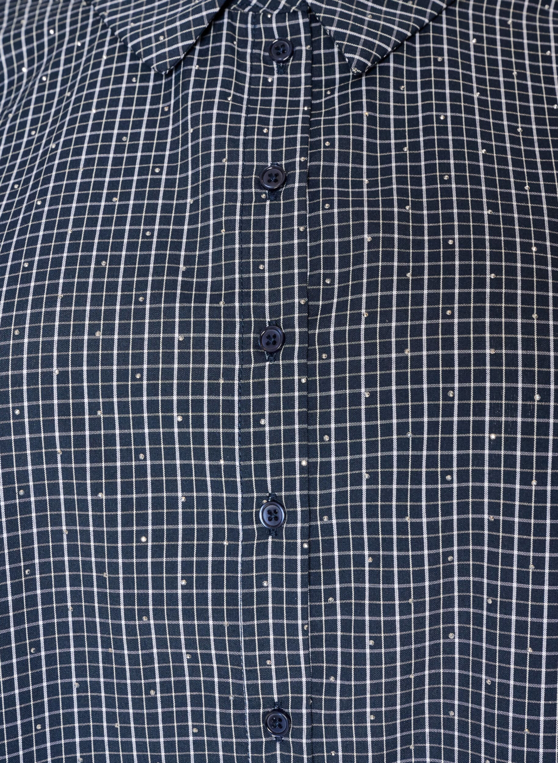 ZizziChemise &agrave; carreaux avec strass, Bleu, Packshot image number 2