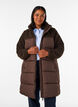 Doudoune mi-longue avec polaire teddy, Marron, Model image number 0