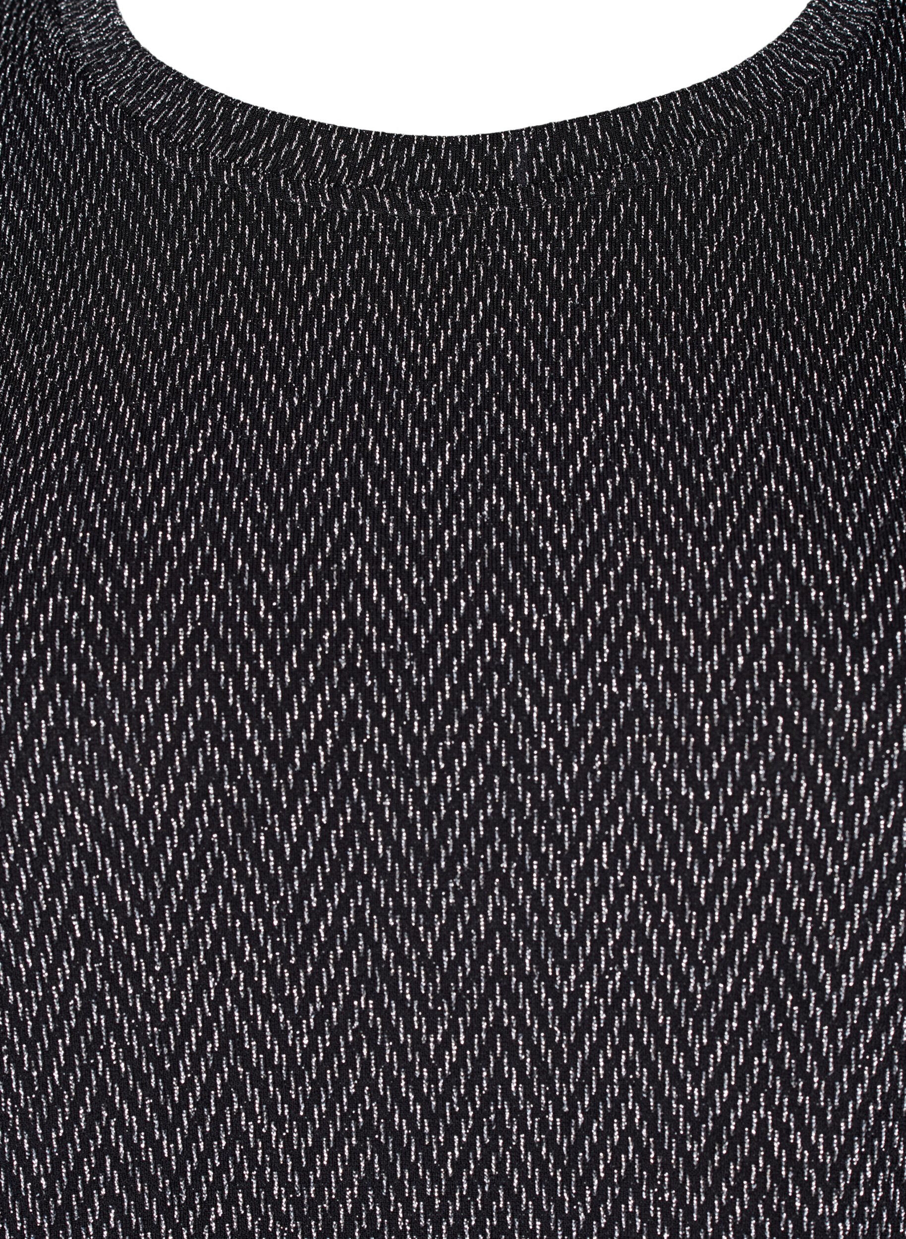 Zizzi Chemisier avec motif scintillant, Silver ZigZagShimmer, Packshot image number 2