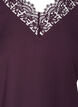 Blouse unie avec dentelle et manches 3/4, Plum Perfect, Packshot image number 2