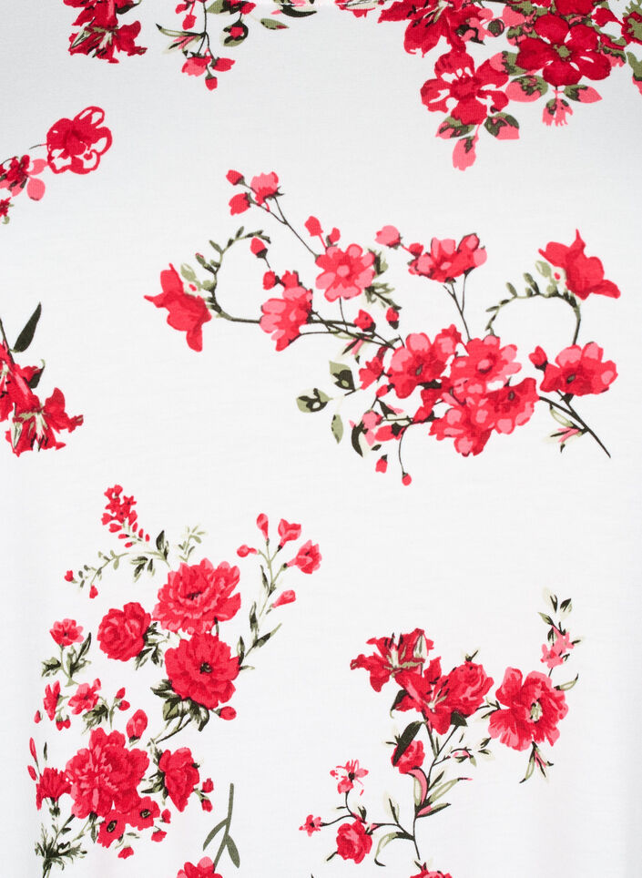 T-shirt avec imprim&eacute; floral, Rouge, Packshot image number 2