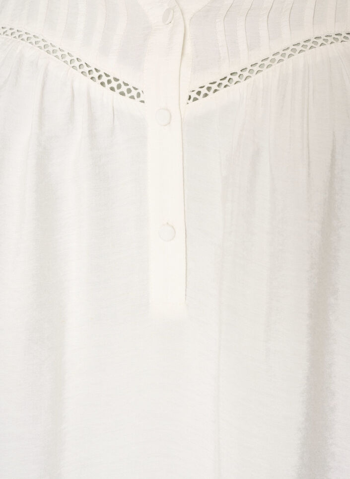 Blouse en viscose avec nervures et effet ballon, Vanille, Packshot image number 2