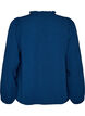 Blouse avec col en V et bande en crochet, Bleu, Packshot image number 1