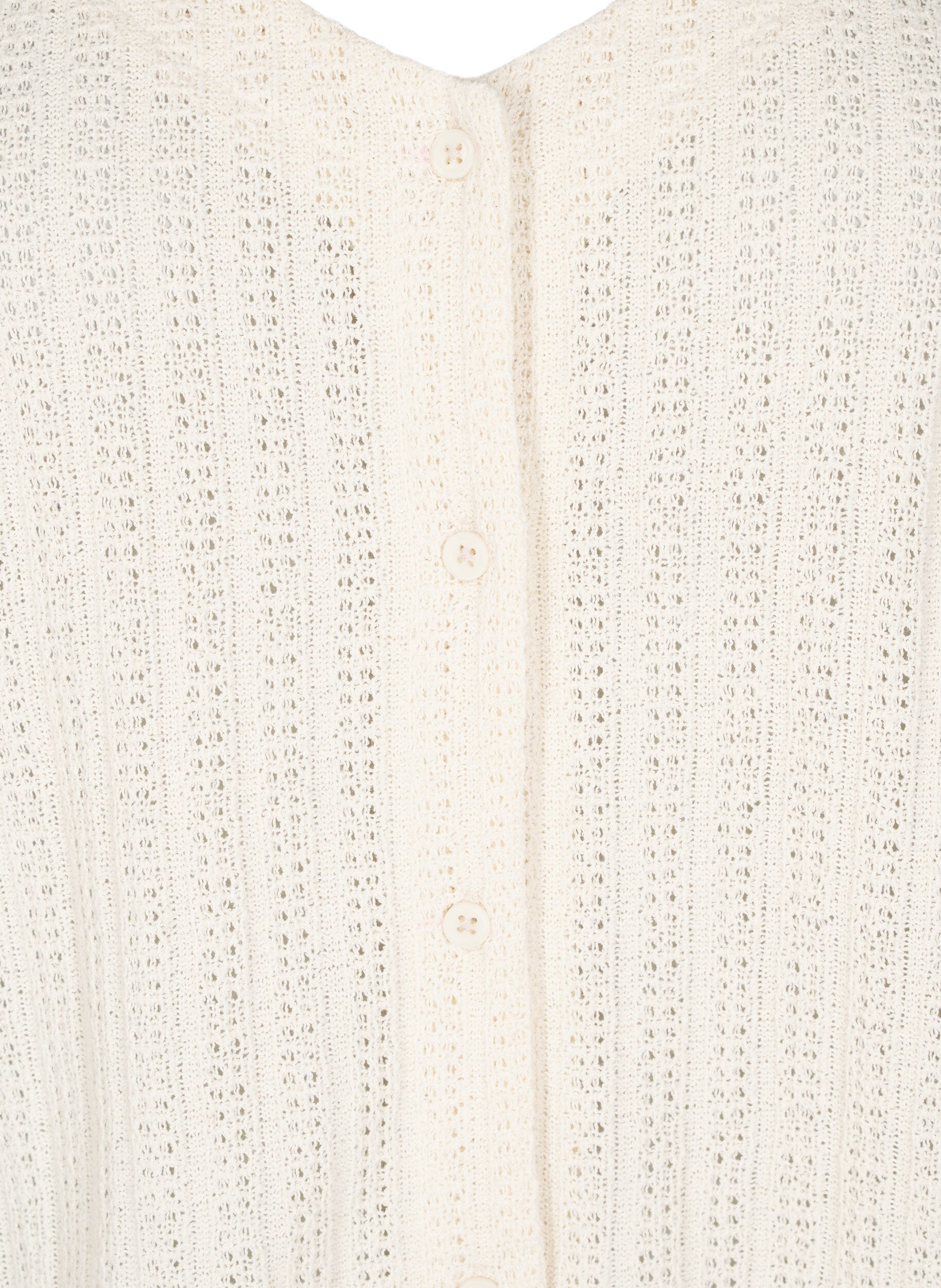 Zizzi Cardigan en jersey &agrave; manches courtes, Vanille, Packshot image number 2